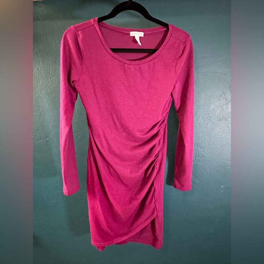 Leith Long Sleeve Purple Dress Medium